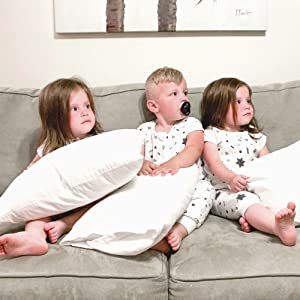 toddler pillow for sleeping 2 pack organic soft white baby pillows for travel, school, nap 