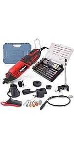 134 Piece 170W Rotary Power Tool &amp; Attachments Set