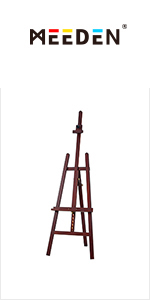 Basic Studio Easel, Solid Beech Wood Artist Easel,A-Frame Floor Painting Easel