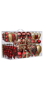 Christmas Tree Decorations Baubles Set in 24 Types
