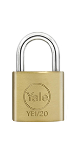 padlock yale brass