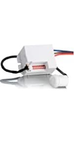 Motion detector indoor flush mounted ceiling mounting programmable infrared sensor 6m 360° LED
