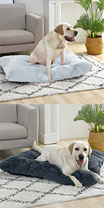 plush dog crate mat bed