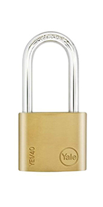 padlock yale brass