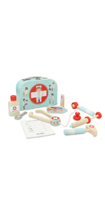 doctors set, wooden toy, indigo jamm