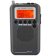 VHF Airband Radio, Bewinner Portable Aircraft Band Radio Receiver VHF Portable Full Band Radio Re...