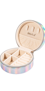Iridescent jewelry box round