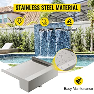 stainless steel waterfall