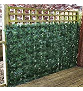 Artificial Screening Ivy Leaf Hedge Panels On Roll Privacy Garden Fence 1m x 3m