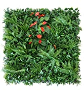 Premium Artificial Green Living Wall Tropical Hedge Plant Panel Indoor or Outdoor UV Stable 100 x...