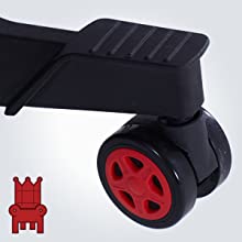 Chair Base Footrest Design, Silent Operation and Scratch-free Premium PU-coated Castors/Wheels 60mm