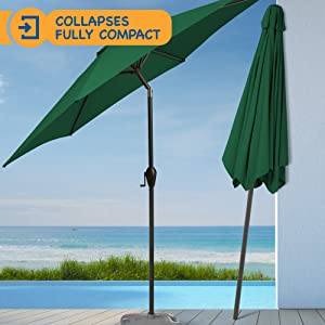 compact garden parasol patio umbrella beach