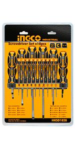 INGCO Tools Kit 18 PCS Screwdriver