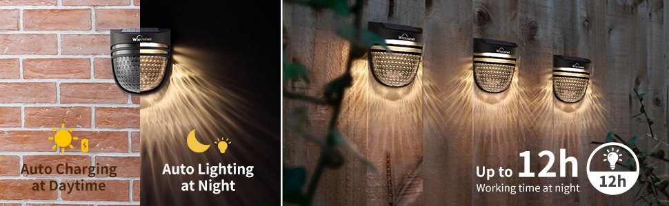 fence solar lights solar wall lights