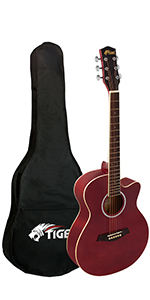 3 4 acoustic guitar, acoustic guitar, cutaway guitar, cutaway acoustic guitar, tiger guitar