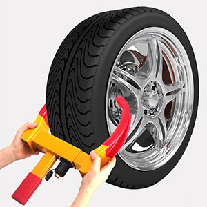 Unlock the tire lock and install it on your wheel.