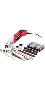 170W 1.4A Corded Rotary Power Tool Kit Set