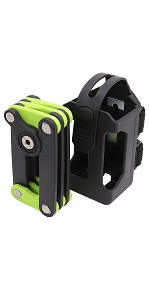 Foldable bike lock with mount kit