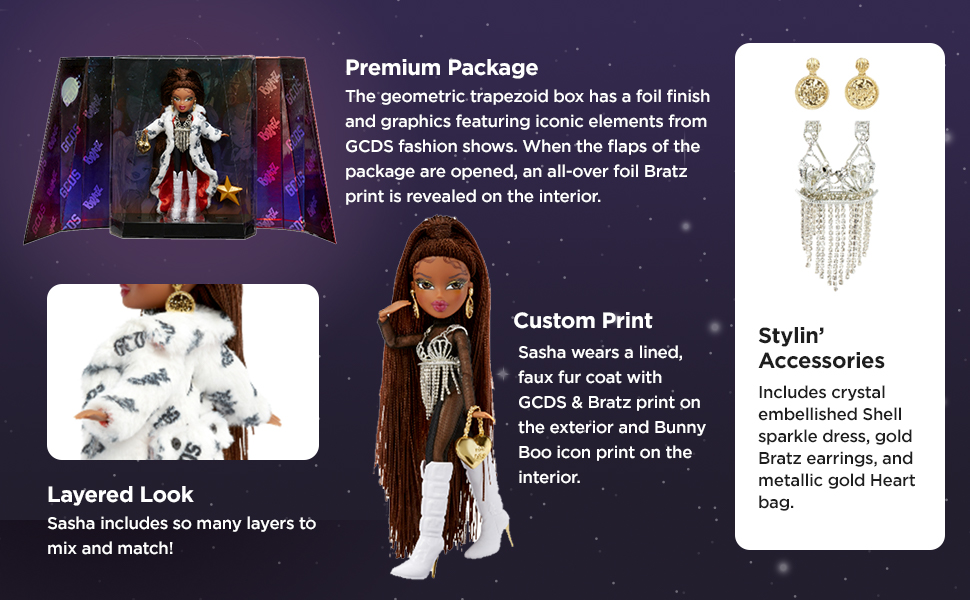 Bratz x GCDS Special Edition Designer Fashion Doll Sasha MGA
