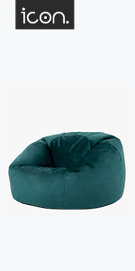 Classic velvet bean bag chair for adults living room beanbags with filling and cover