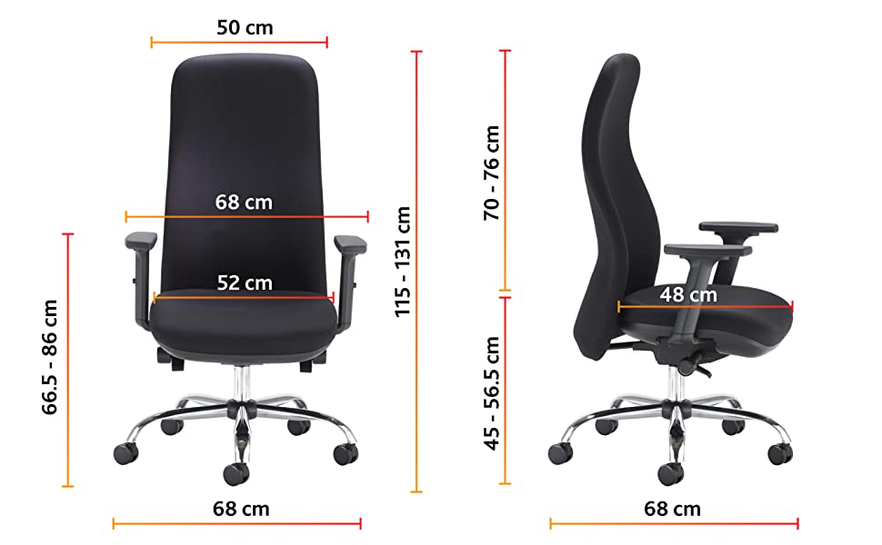 ergonomic posture chair dimensions 