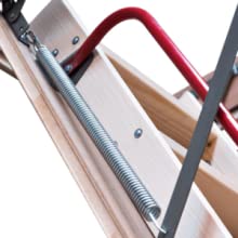 DJM Deluxe 3-Section Timber Loft Ladder with Insulated Hatch