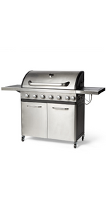VonHaus 6+1 Burner Gas BBQ â Stainless Steel Portable Barbecue