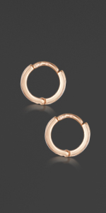 Rose Gold Plated Sleeper Earrings 18mm
