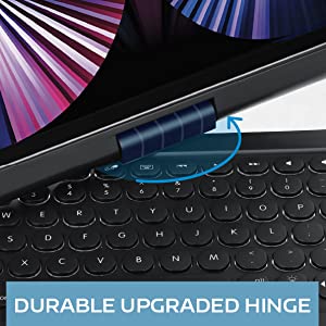 Strong hinge that can hold an iPad 10.9 inch air with trackpad