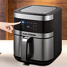 Touch screen button air fryer 8 control functions