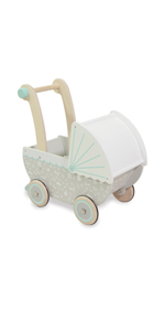 wooden pram, wooden toy, indigo jamm