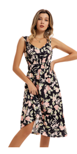 Women Summer Casual Daily A-Line Floral Dress