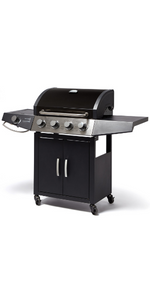 VonHaus Gas BBQ â 4+1 Burner Gas Barbecue with Warming Rack