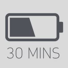 50% charge in less than 30 mins