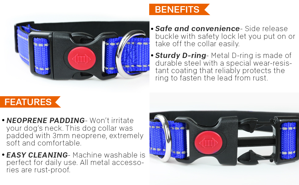 Reflective Nylon Dog Collar