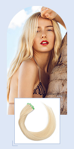 Elailite tape in hair extension real human hair