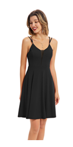 Women Summer V-Neck Banquet Party Cami Dress