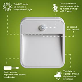 mr beams, mb723, wireless led night light, automatic night light, battery powered night light