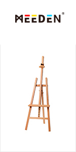 Basic Studio Easel, Wood Artist Easel,A-Frame Floor Painting Easel