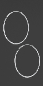 Silver Sleeper Hoops 40mm