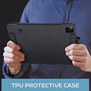 iPad keyboard case with detachable TPU shell for 11 and 10.9 inch iPads