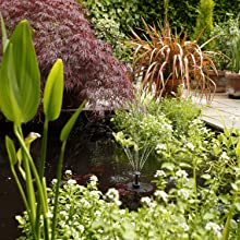 garden patio water feature small solar powered pump pond pool