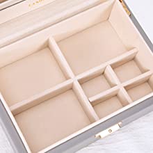 LANDICI Jewelry Box for Womens Teen Girls,Large Jewelry Organizer Storage Case with Mirror