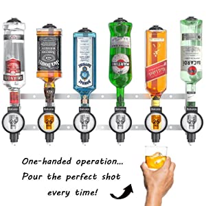 6 bottle size wall mounted