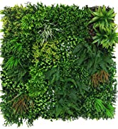 Premium Artificial Green Living Wall Spring Hedge Plant Panel Indoor or Outdoor UV Stable 100 x 1...