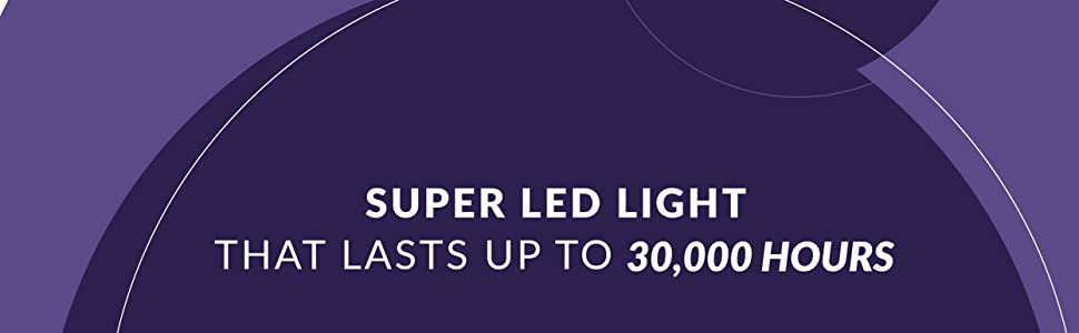 super led lasts up to 30,000 hours