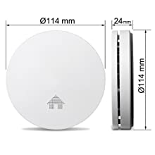 Smoke detector 10 year lithium long life battery DIN EN 14604 VDs 3131 photoelectric q certified