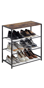 All Metal 5-Tier Shoe Rack