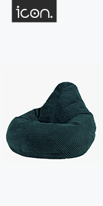 Kids recliner cord bean bag chair filled childrens beanbags for boys and girls