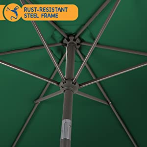 green rust resistant parasol